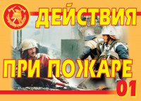 Комплект плакатов "Действия при пожаре" - fgospostavki.ru - Александров