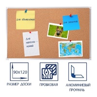Доска пробковая 1200х900 - fgospostavki.ru - Александров