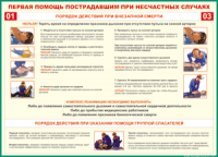 Таблица "Порядок действий при внезапной смерти" (100х140 сантиметров, винил) - fgospostavki.ru - Александров