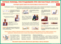 Таблица "Порядок действий при переломах конечностей" (100х140 сантиметров, винил) - fgospostavki.ru - Александров
