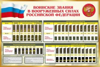 Стенд "Воинские звания в вооруженных силах РФ" - fgospostavki.ru - Александров