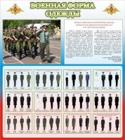Стенд "Военная форма одежды (герб РФ) " - fgospostavki.ru - Александров