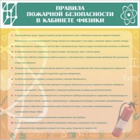 Стенд "Правила пожарной безопасности в кабинете физики" - fgospostavki.ru - Александров