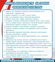 Стенд "Техника безопасности на уроках физкультуры" - fgospostavki.ru - Александров