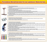 Стенд "Техника безопасности на уроках биологии" Вариант 2 - fgospostavki.ru - Александров