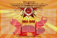 Стенд "Участники ВОВ - ученики нашей школы" - fgospostavki.ru - Александров