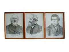 Портреты выдающихся физиков (деревянная рамка, под стеклом) - fgospostavki.ru - Александров