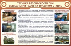 Стенд "Техника безопасности при выполнении работ на токарном станке" - fgospostavki.ru - Александров