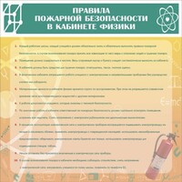 Стенд "Правила пожарной безопасности в кабинете физики" - fgospostavki.ru - Александров