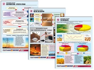 Комплект таблиц по географии "Экономика России" раздаточные (цветные, ламинированные, А4, 16 штук) - fgospostavki.ru - Александров