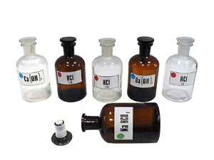 Набор склянок для растворов 250 миллилитров (с притертой пробкой) - fgospostavki.ru - Александров