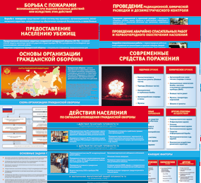 Комплект таблиц "Основы гражданской обороны (МЧС РФ)" 13 штук. - fgospostavki.ru - Александров