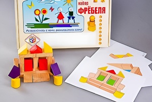 Игровой набор Фребеля "Конструктор деревянный без соединений-4" (Серия "Эксперимент") - fgospostavki.ru - Александров