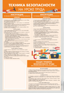 Стенд-уголок "Техника безопасности на уроках труда" - fgospostavki.ru - Александров