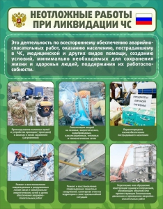 Стенд "Неотложные работы при ликвидации ЧС" - fgospostavki.ru - Александров