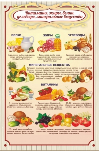 Стенд "Витамины, жиры, белки" - fgospostavki.ru - Александров
