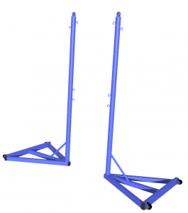 Стойка для бадминтона передвижная без противовеса (без сетки, 2 штуки) - fgospostavki.ru - Александров