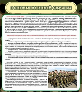 Стенд "Основы военной службы" - fgospostavki.ru - Александров