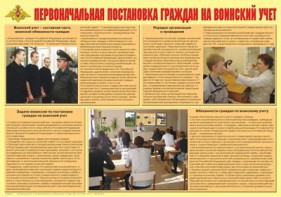 Плакат "Первоначальная постановка граждан на воинский учет" - fgospostavki.ru - Александров