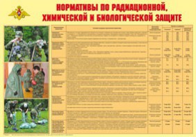 Плакат "Нормативы по радиационной, химической и биологической защите" - fgospostavki.ru - Александров