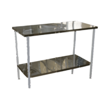 Стол на металлическом каркасе с полкой 600*900*750(900) - fgospostavki.ru - Александров