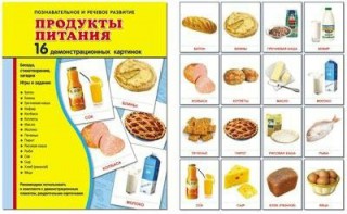 Демонстрационные карточки "Продукты питания" - fgospostavki.ru - Александров