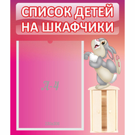 Стенд "Список на шкафчики" - fgospostavki.ru - Александров
