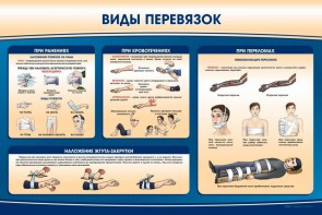Стенд "Виды перевязок" - fgospostavki.ru - Александров
