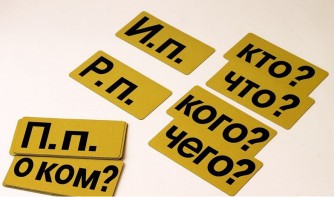 Набор магнитных карточек "Падежи" (фон жёлтый) - fgospostavki.ru - Александров
