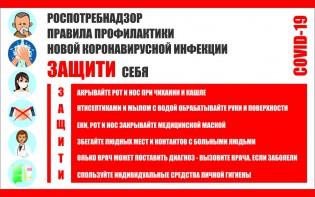 Плакат "Правила профилактики коронавируса" - fgospostavki.ru - Александров