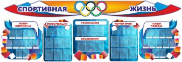 Стенд "Спортивная жизнь" (резной стенд из 8-х частей) - fgospostavki.ru - Александров