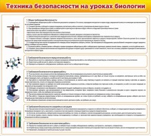 Стенд "Техника безопасности на уроках биологии" Вариант 2 - fgospostavki.ru - Александров