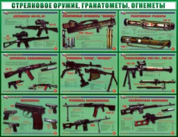 Стенд "Стрелковое оружие, гранатометы, огнеметы" Вариант 2 - fgospostavki.ru - Александров
